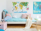 World Map Decal - Nursery Wall Sticker