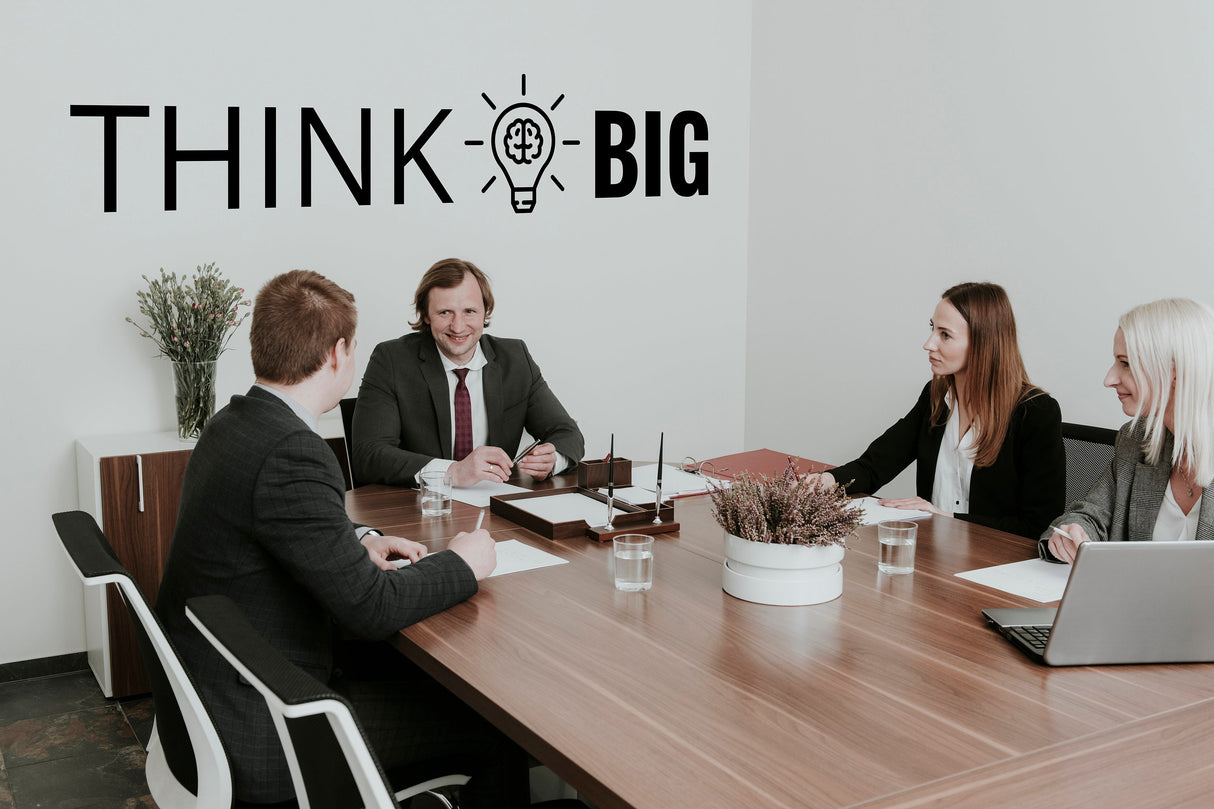 Thing Big Wall Art Sticker for Office Success - Thinking Smart Inspirational & Motivational Conference Room Decor Decal