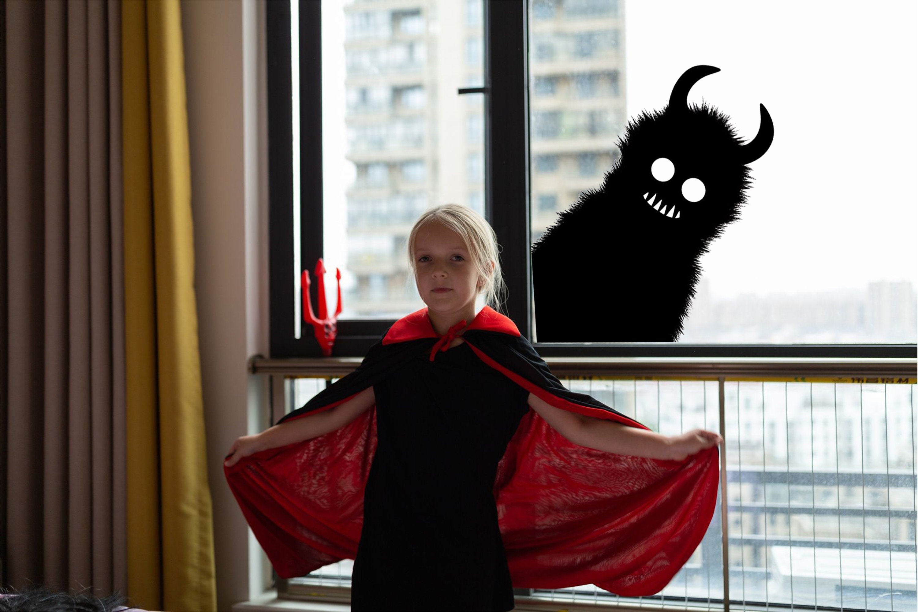 Halloween Haunting Window Art - Monster Shadow Sticker - Thumbnail 5