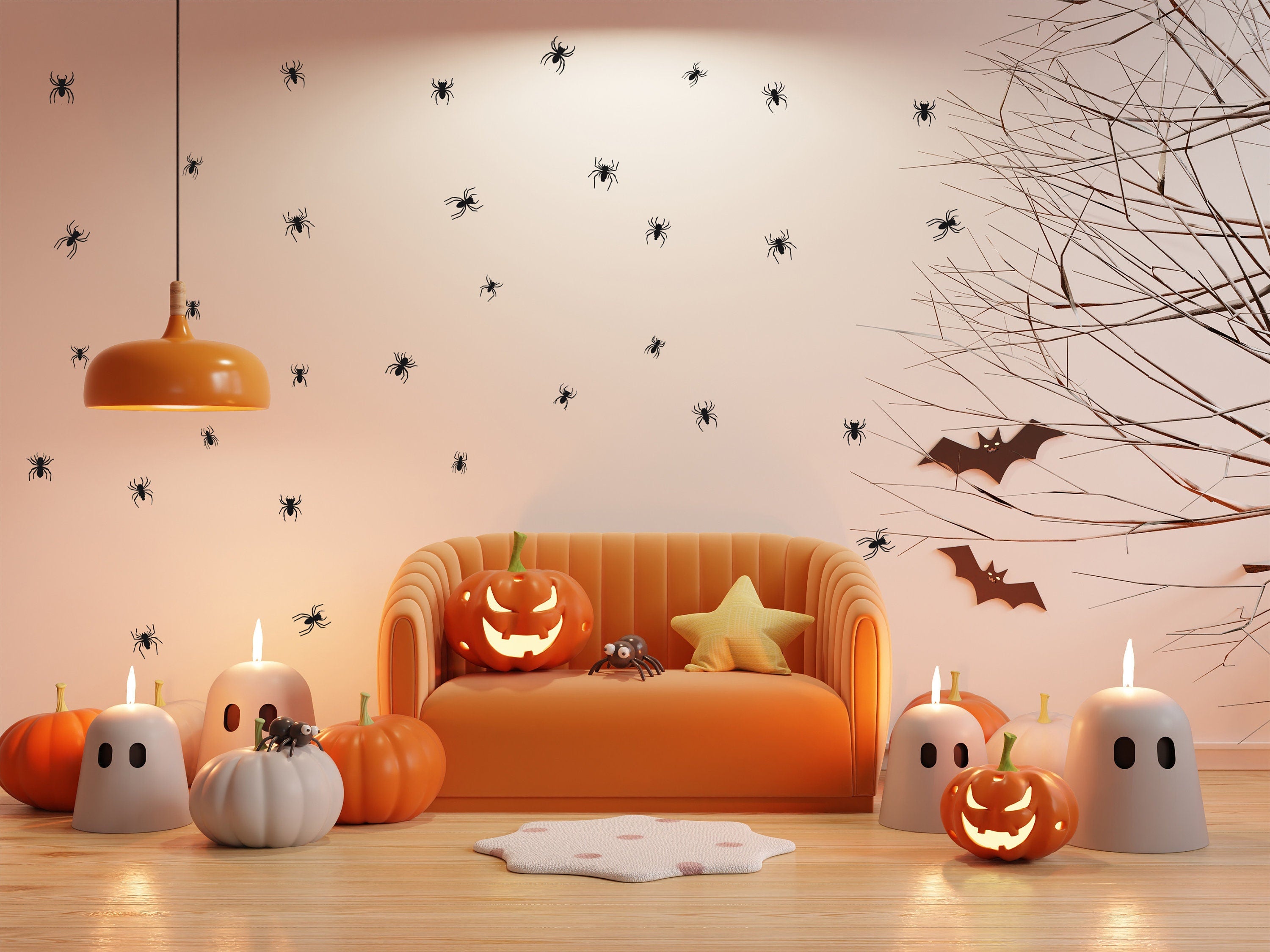 Creepy Crawly Spider Wall Decals - Thumbnail 5