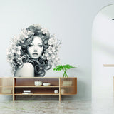 "Apartment-friendly Woman Wall Mural"