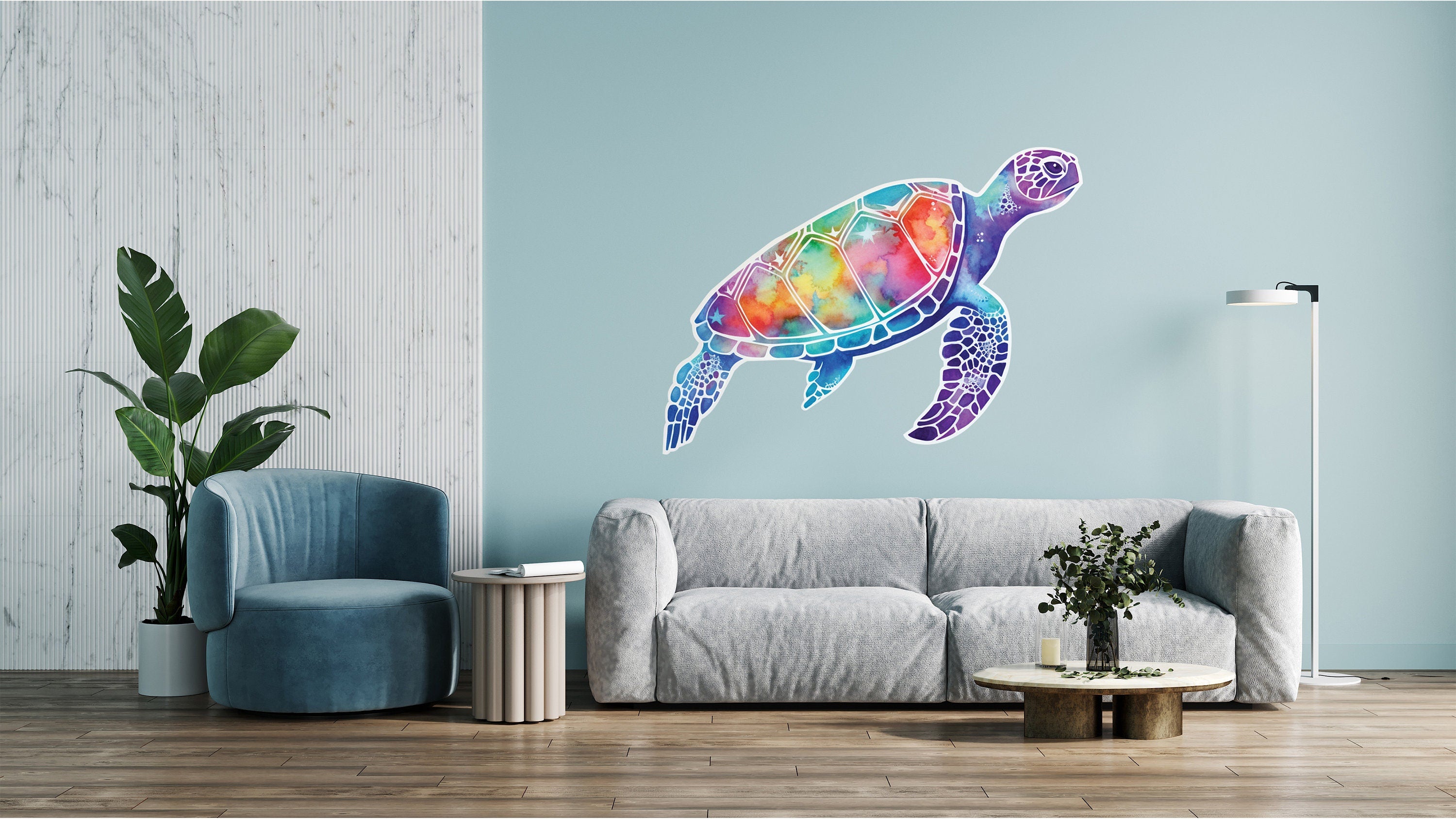 Radiant Sea Turtle Wall Decal - Thumbnail 3