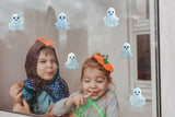 12x Printed White Ghosts Window Decals - Spooky Halloween Window Stickers Decor