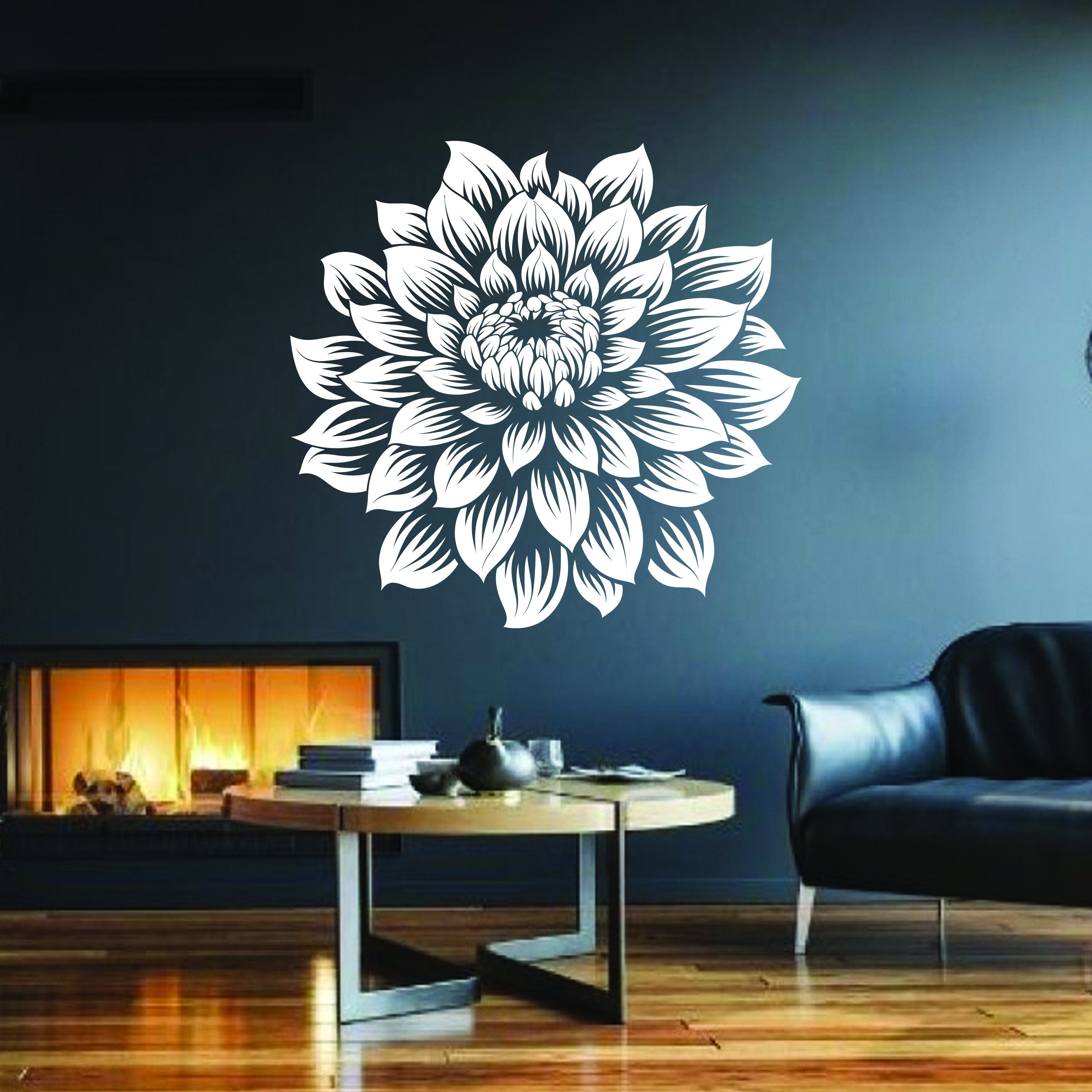 Large Vinyl Flower Wall Decal - Thumbnail 2