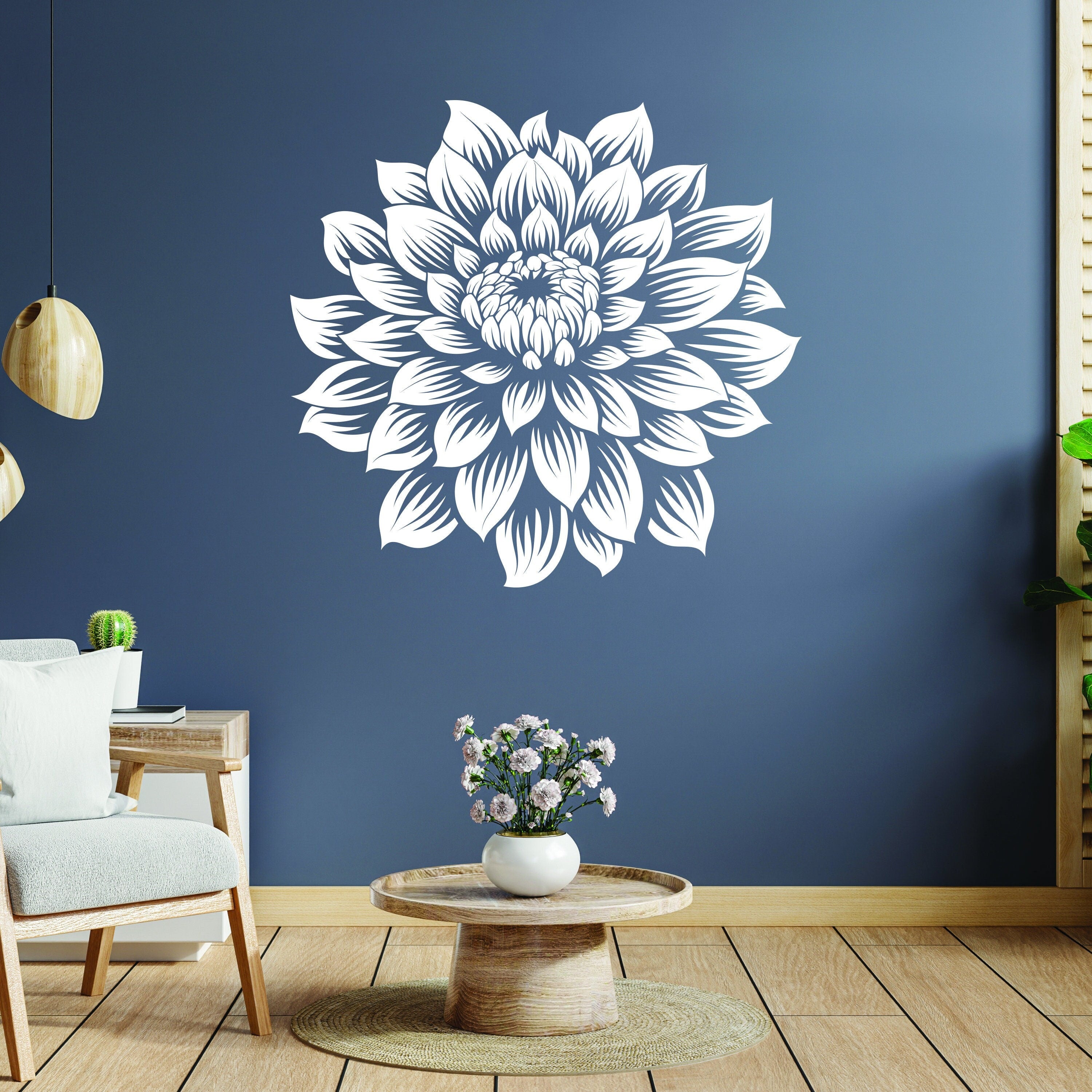 Large Vinyl Flower Wall Decal - Thumbnail 3