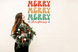 Christmas Quote Wall Vinyl Sticker "Merry Merry Merry Christmas"