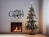 Elegant Christmas Quote Wall Vinyl Sticker "Merry Christmas"