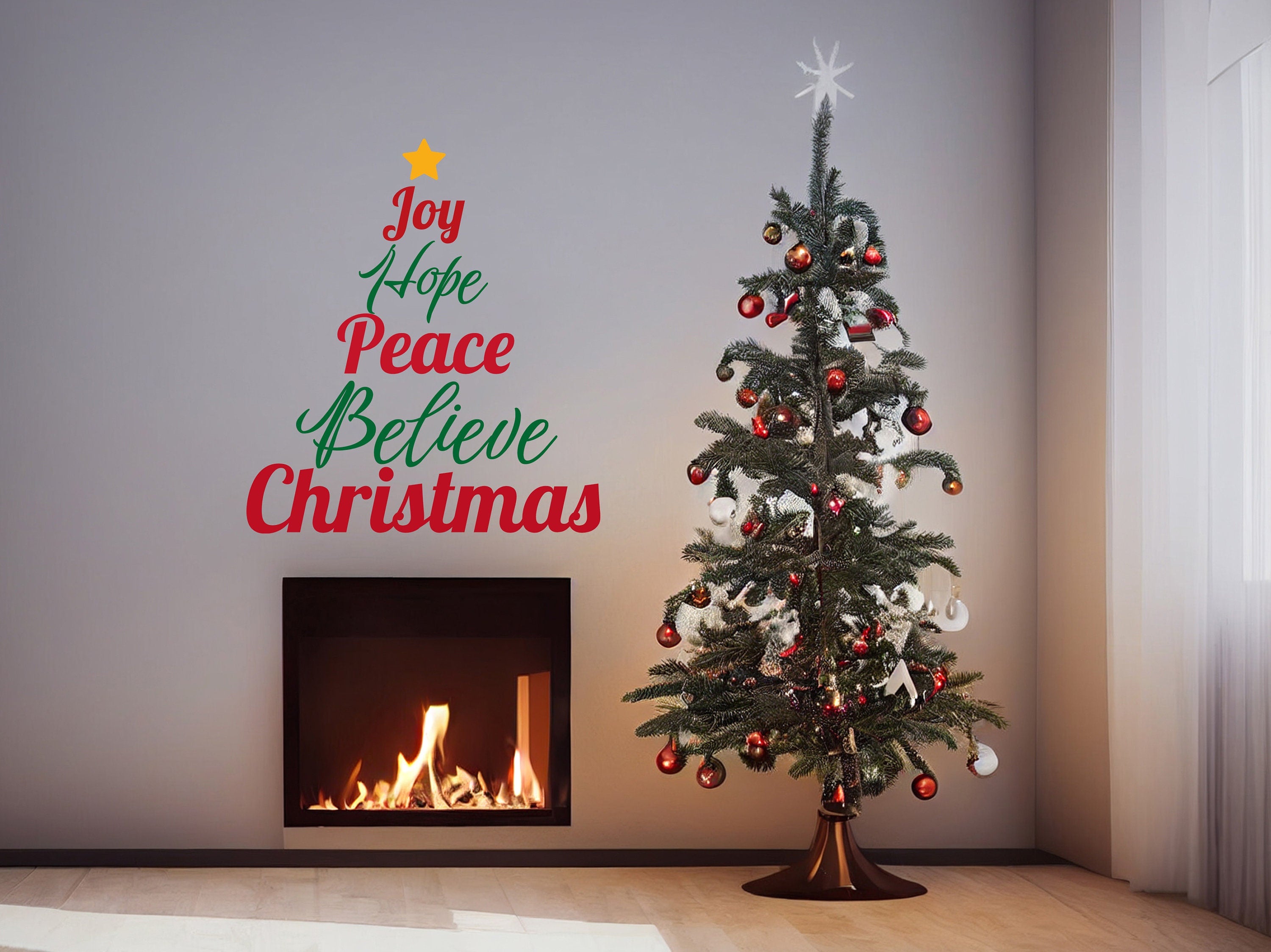 Heartfelt Christmas Quote Wall Decal - Thumbnail 5