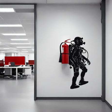 Creative Scuba Diver Silhouette Wall Sticker
