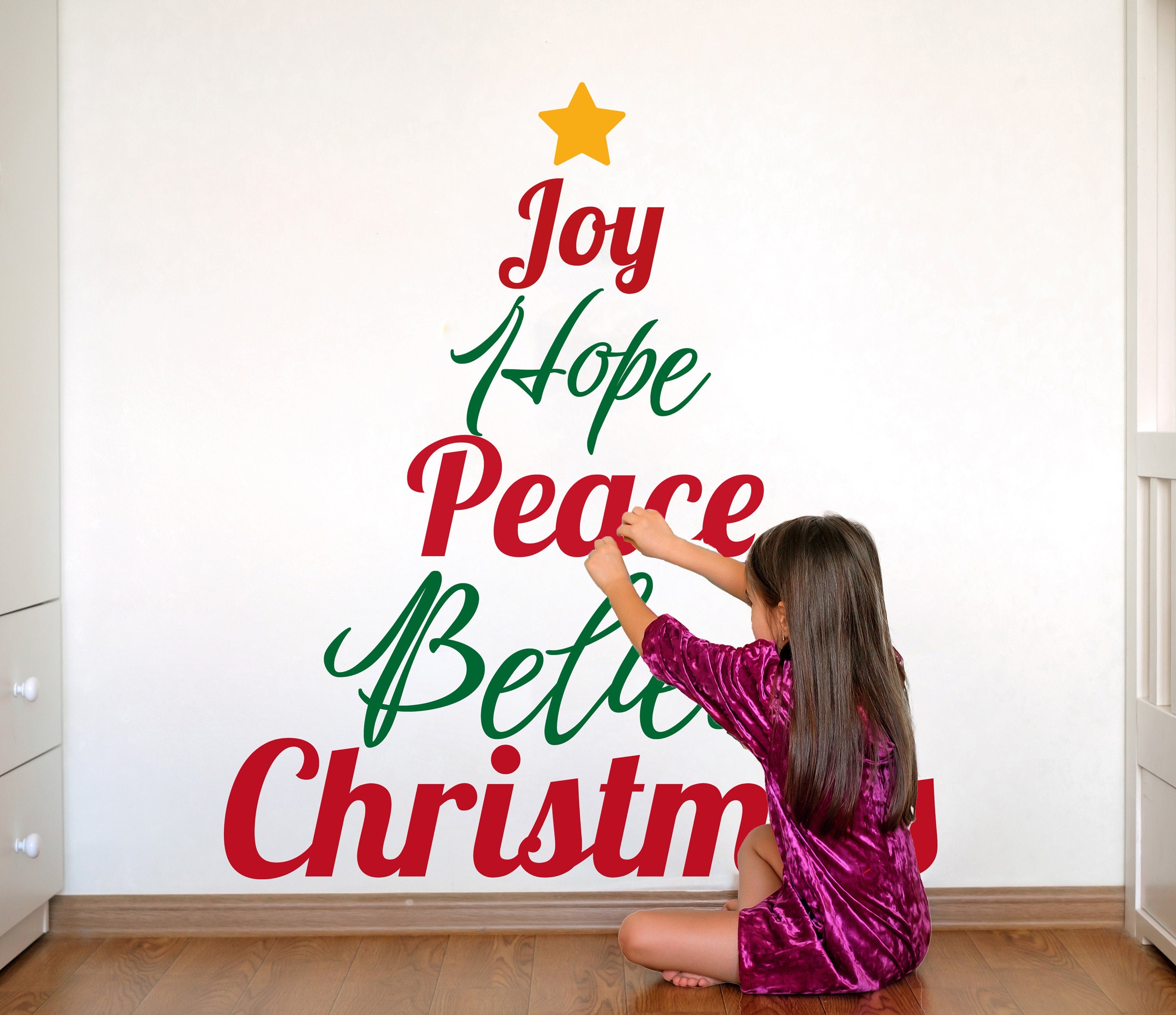 Heartfelt Christmas Quote Wall Decal - Thumbnail 4