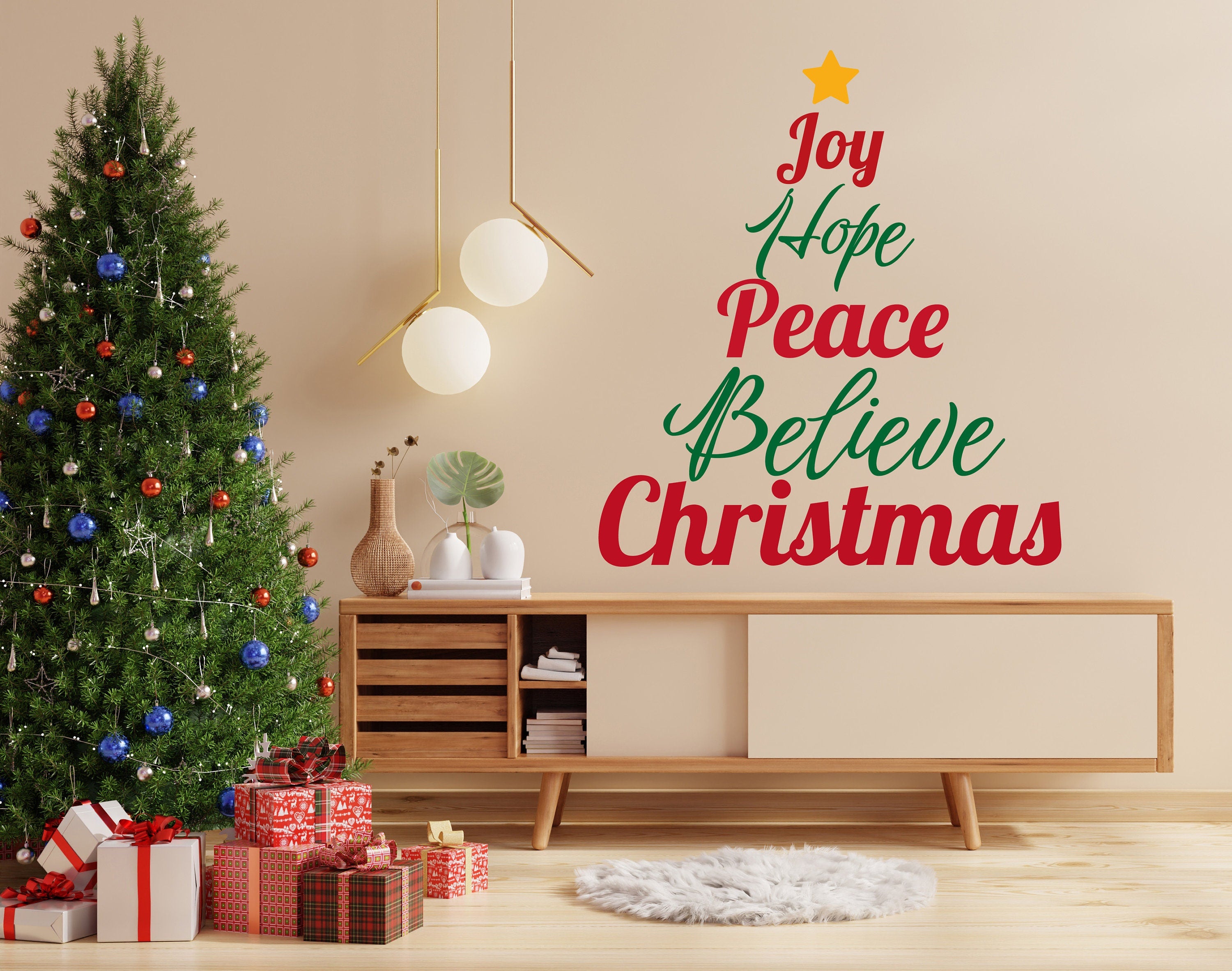Heartfelt Christmas Quote Wall Decal