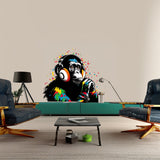 Music-Themed Chimp Wall Sticker