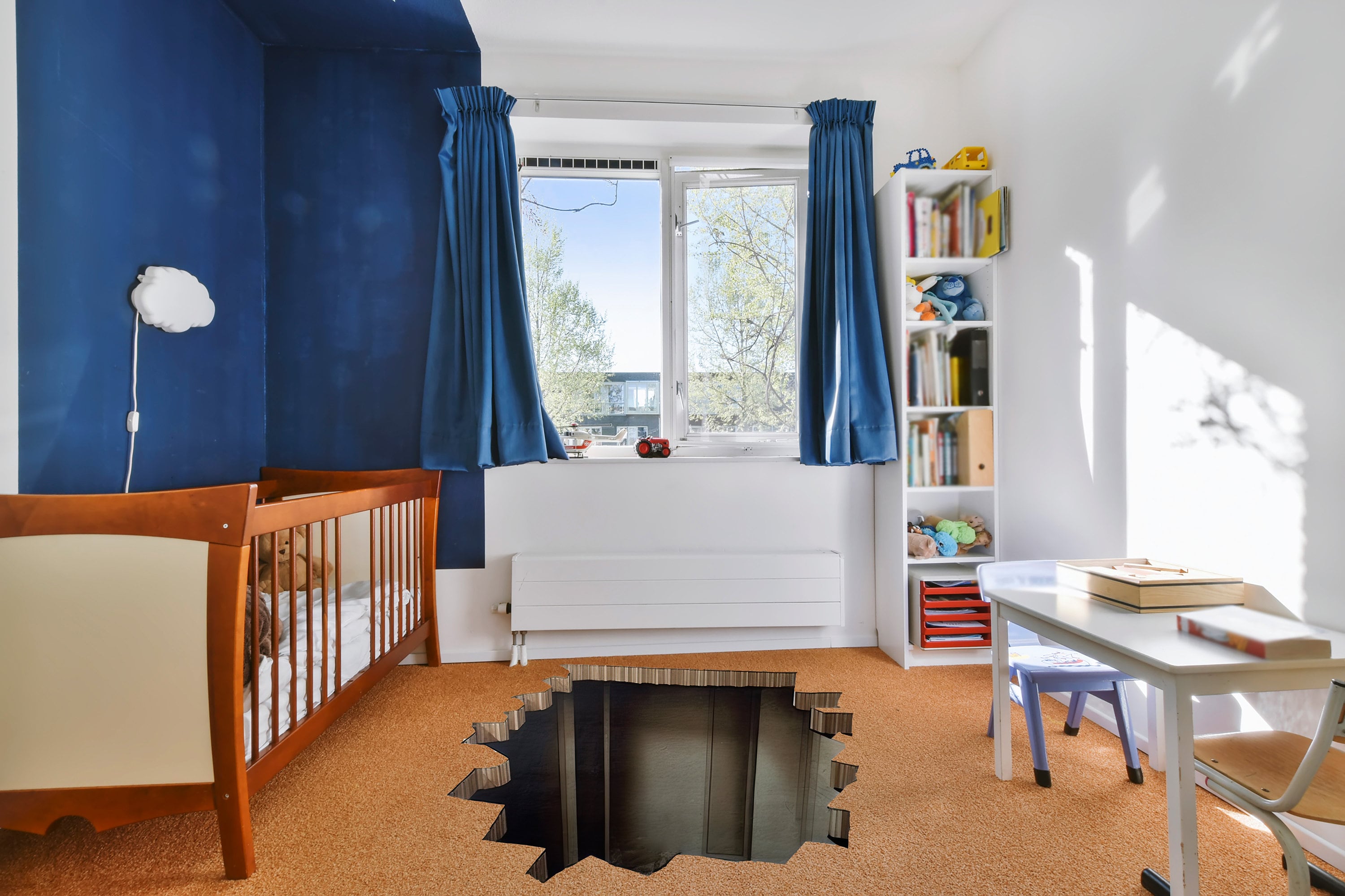 Captivating 3D Illusion Hole Floor Sticker - Thumbnail 5