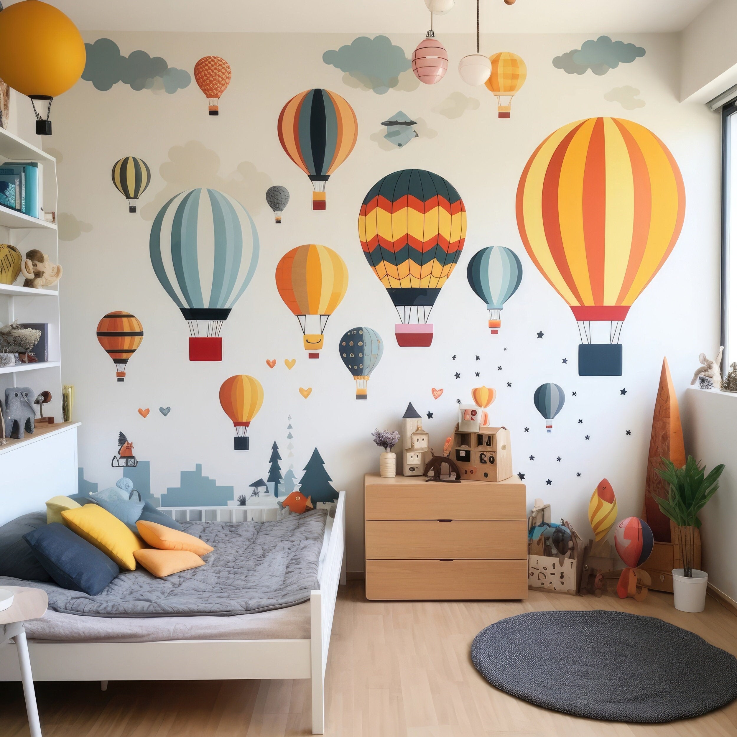 Hot Air Balloons Wall Stickers