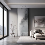 Contemporary Smoky Glass Door Sticker - Abstract Gradient Transparency Glass Wall Decal for Privacy and Decor