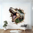 3D Dinosaur Breaking Through Wall,