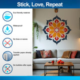 Vibrant Mandala Wall Sticker - Removable Vinyl Decal for Meditation and Yoga Space