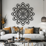 Mandala Wall Sticker for Meditation and Yoga Spaces - Elegant Removable Vinyl Decal for Home and Studio Decor