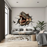 3D Roaring Carnotaurus Dinosaur Wall Decal Sticker - Realistic Kids Room Decor