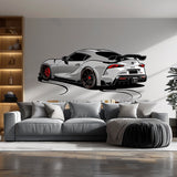 Realistic Racing Car Wall Sticker Decals - Sports Car Auto Decor Garage Mural