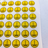 High Voltage Electrical Shock Hazard Stickers - Pack of 6 Yellow Triangle Warning Vinyl Decals for Safety Compliance