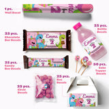 Dinosaur Themed Personalized Kids Birthday Sticker Set | Custom Girl Name Age Party Decor Decals | Birthday Decoration Kit | Party Favor *!