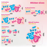 Gender Reveal Party Decal Set | Boy or Girl Theme Decorations | Customizable Baby Shower Stickers | Pink and Blue Baby Shower Decor *!