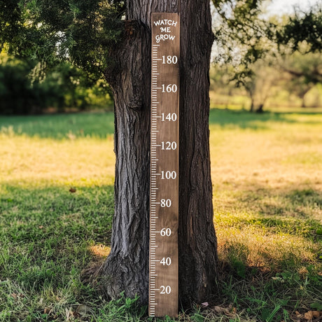 Vinyl Growth Chart Decal in Centimeters with 27 White Arrow Stickers – DIY Kids Height Ruler CM Sticker for Wood, Door - Baby Shower Gift