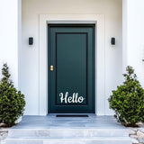 Hello Front Door Decal | Vinyl Welcome Sign for Home or Office | Modern Entrance Decor | Outdoor Door Sticker | Window Vinyl decal