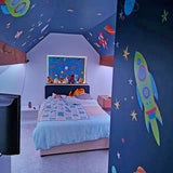 Outer Space Wall Decals - Astronaut and Galaxy Planet Stickers