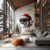 Cool Santa Wall Mural | Modern Christmas Decal | Santa with Sunglasses Wall Art | Edgy Holiday Wall Sticker | Festive Statement Piece
