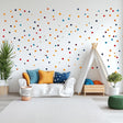 Colorful Polka Dot Wall Decal Set | Playful Kids Room Wall Sticker Decor | Removable Dot Stickers Nursery Playroom | Customizable Wall Art