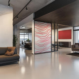 Modern Wavy Line Frosted Glass Sticker | Printed Privacy Window Film | Etched Vinyl Decal for Office Home | Custom Glass Cover Privacy Film