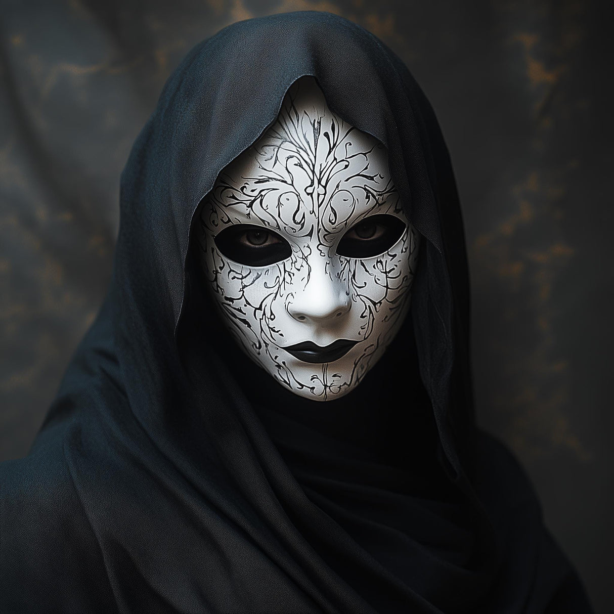 Gothic Masquerade Ornate Phantom Mask | 3D Printed Horror Cosplay Womens Costume Mask | Venetian Inspired Face Mask