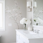Chinoiserie Blossom Wall Decal displayed in a room setting.