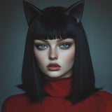 Cat Ears Headband | 3D Printed Cat Ear Headdress | Gothic Cosplay Ears | Feline Costume Ears | Halloween Cat Ears | Anime Catgirl Headpiece