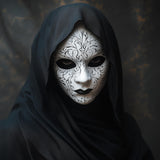 Gothic Masquerade Ornate Phantom Mask | 3D Printed Horror Cosplay Womens Costume Mask | Venetian Inspired Face Mask | Dark Fantasy Mask