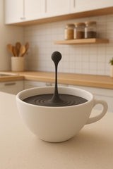 3D Printed Coffee Art | Floating Coffee Drop Sculpture Optical Illusion Desk Decor | Coffee Bar Display Coffee Lover Gift | Barista Decor