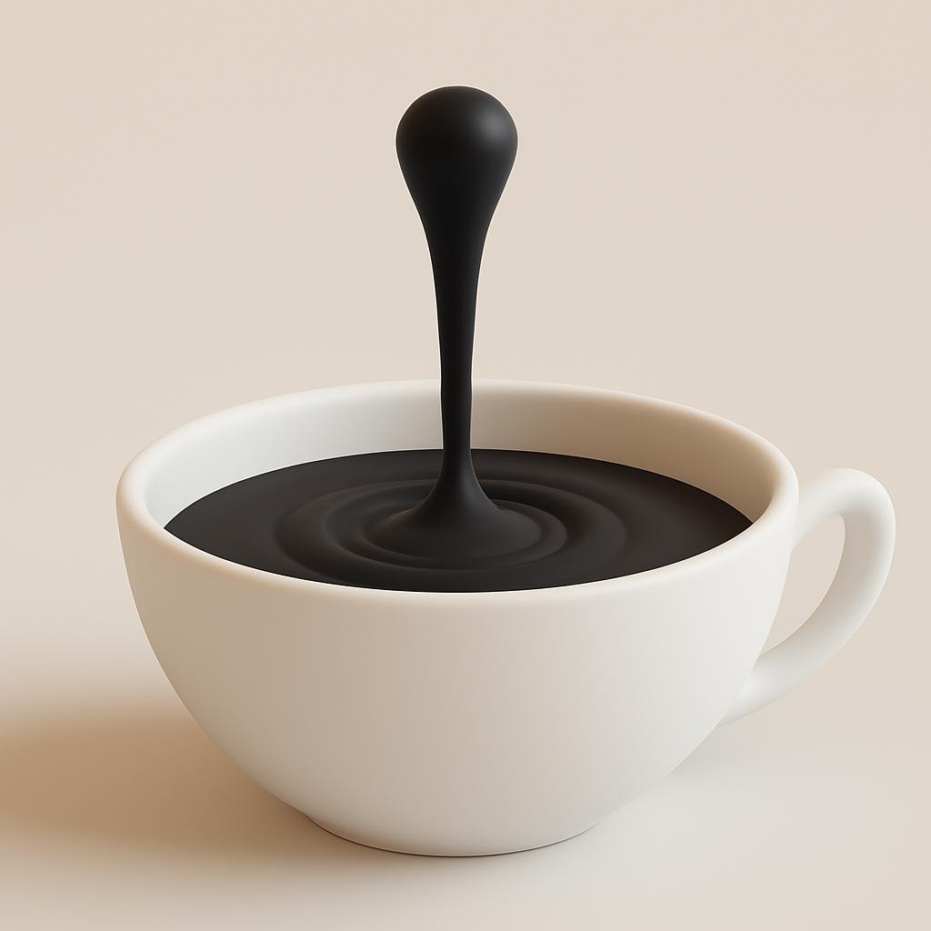 Floating Coffee Drop Sculpture | 3D Printed Coffee Art Optical Illusion Desk Decor | Coffee Bar Display Kitchen Coffee Lover Gift Barista