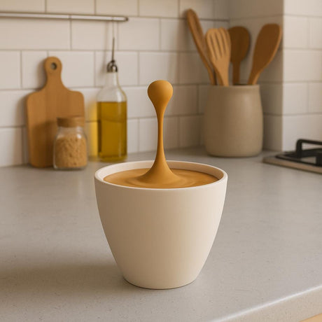 Floating Coffee Drop Sculpture | 3D Printed Espresso Macchiato Art | Unique Coffee Lover Gift