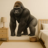 Gorilla Wall Decal | Jungle Safari Wall Sticker | Giant Gorilla Nursery Decor | Realistic Gorilla Wall Art for Kids Room | Animal Decals