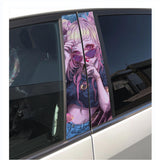 Anime Girl B-Pillar Car Sticker | Manga Window Pillar Decal | Japanese Anime Vinyl Wrap | Car Styling Accessory | Tuning Gift for Otaku Fans