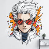 Anime Wall Decal Male Character | Cool Manga Style Wall Art | Modern Boys Room Decor | Removable Vinyl Wall Sticker | Japanese Anime Decor