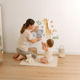 Jungle Animal Wall Decals for Nursery | Safari Animal Wall Stickers | Elephant and Giraffe Decals | Baby Room Jungle Theme Decor