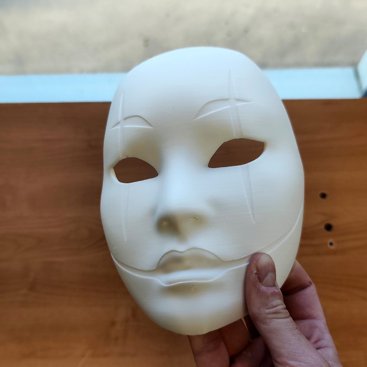 Japanese Ghost Spirit Mask | Horror Cosplay Mask | Theater Creepy Phantom Mask | Halloween Haunting Gothic Horror Mask | 3D Printed Mask