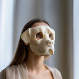 3D Printed Bulldog Face Mask | Minimalist Dog Mask for Adults | Unique Animal Cosplay Accessory | Modern 3D Print Halloween Costume Prop