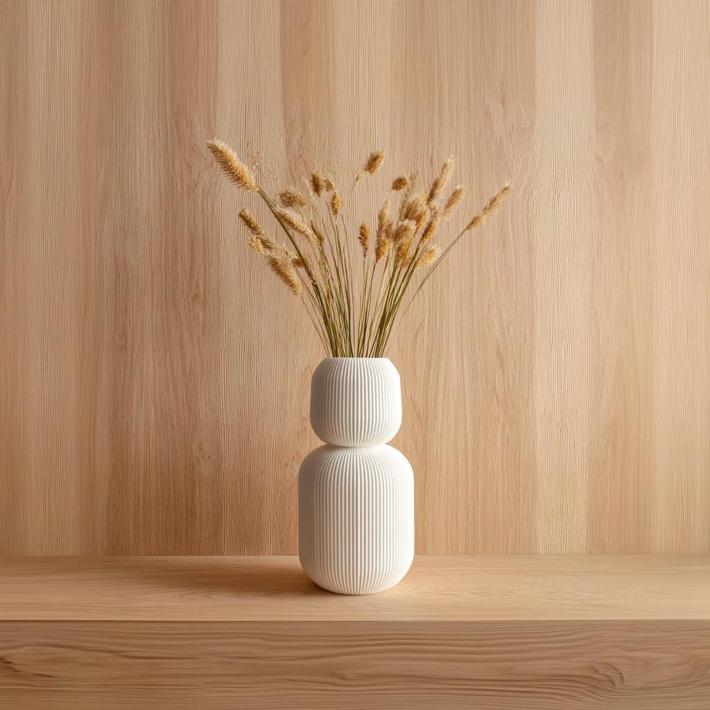 3D Printed Geometric Vase | Modern Decorative Vase for Dried Flowers | Minimalist Home Accent | Unique 3D Print Home Decor