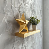 3D Printed Star Wall Shelf | Modern Decorative Floating Shelf | Minimalist Home Accent | Unique Wall Decor | Contemporary 3D Print Design