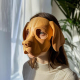 3D Printed Beagle Face Mask | Realistic Dog Mask for Adults | Unique Animal Cosplay & Halloween Costume Prop | Modern 3D Print Art Design