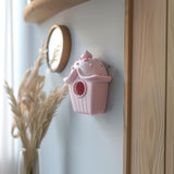3D Printed Cupcake Birdhouse Wall Hanging | Playful Modern Home Accent | Cute Minimalist 3D Print Decoration for Kitchen or Kids Room